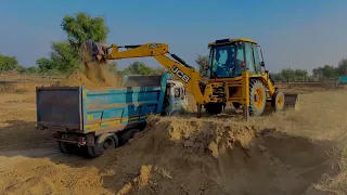 TATA 3530 Tipper bs6 first time work Loading Mud new jcb 3dx| TATA 2518 Tipper #jcbtruck #jcbvideos