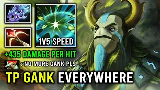 +435 Damage Per Hit Solo Mid Hyper Carry Global TP Gank 100% Max Speed Nature Prophet Dota 2