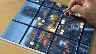 Easy Way to Paint a Rainy Cityscape / Acrylic Painting for Beginners