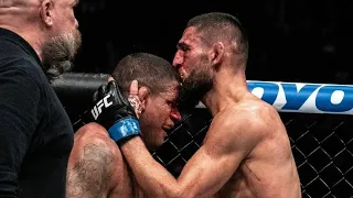 Khamzat Chimaev 'Kiss' Gilbert Burns. #shorts