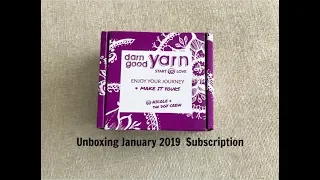 Darn Good Yarn January 2019 Subscription Unboxing