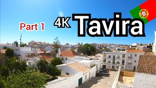 ⁴ᴷ Morning walk 🇵🇹 Tavira : market and old town, Algarve, Portugal (part 1) 4K