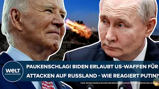 UKRAINE-KRIEG: Paukenschlag! Biden erlaubt US-Waffen für Attacken auf Russland - wie reagiert Putin?