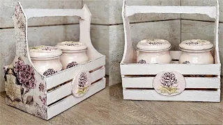 Beautiful Idea for Kitchen from recycled Cardboard and Glass Jars