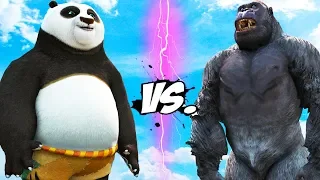 Gorilla vs Po - Kung Fu Panda