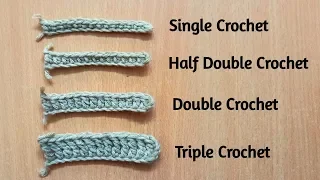 How to Crochet for Absolute Beginners :Basic Crochet Stitches(English Tutorial)