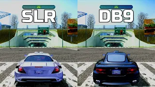 NFS Most Wanted: Mercedes SLR McLaren vs Aston Martin DB9 - Drag Race