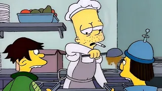 The Simpson Bart Became a School Meals Cook