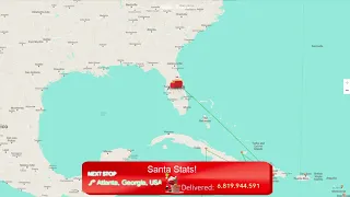 Google Santa Tracker 2022 - Santa Arrives in the United States!