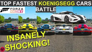 Top Fastest Koenigsegg Cars - Forza Horizon 4 Top Speed Battle (fh4)