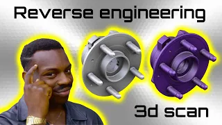 Reverse engineering of 3d scanned Corvette C8 hub bearing