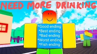 ROBLOX : NEED MORE DRINKING (All endings!) #roblox #gaming #kidsgaming #needmoreheat #needmorecold