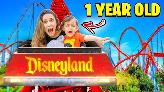 1 Year old BABY Goes on First Roller Coaster Ride!!
