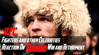 UFC Fighters and other Celebrities Reaction to Khabib Win and Retirement UfC 254 reaction