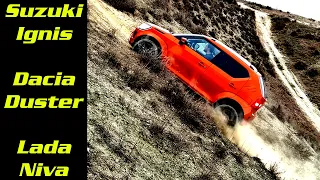 4️⃣✖️4️⃣Off Road Suzuki Ignis vs Dacia Duster vs Lada Niva