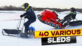 Big battle of diy sleds and cheap winter machines 2024!