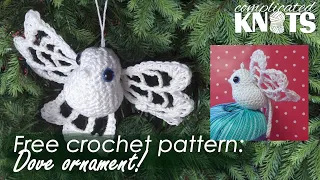 Dove tree ornament - Making a tree ornament with hairspray! - Christmas Amigurumi #5