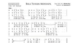 BILA TUHAN MENYAPA Lagu,Syair,Arr : Martin Runi