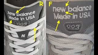 Real vs fake New Balance 993 sneakers. How to spot fake New Balance 993 Made in USA shoes