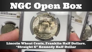 NGC Open Box Grade Reveal - Lincoln Wheat Cents, Franklin Half Dollars, "Straight G" Kennedy, & More