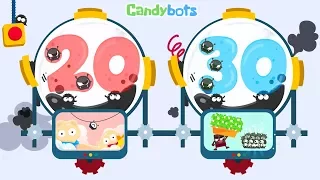 Candybots Numbers 123 - Learn counting 20 to 30 number - Education app for kids