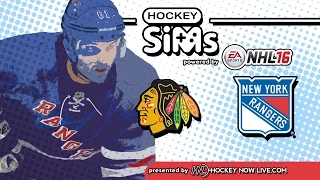 Blackhawks vs Rangers (NHL 16 Hockey Sims)