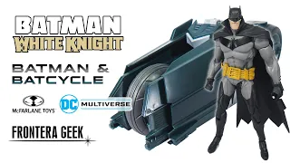 McFarlane DC Multiverse WHITE KNIGHT BATMAN & BATCYCLE | Review en Español | Unboxing