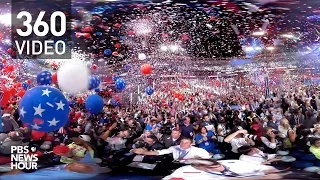 360 Video: Watch the balloons drop at the Democratic National Convention.