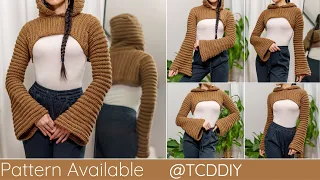 How to Crochet a Hooded Shrug | Pattern & Tutorial DIY