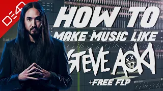 How To Make Music Like Steve Aoki - FL Studio Tutorial (+ FREE FLP)