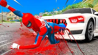 O CARRO AMALDIÇOADO DEVOROU O HOMEM ARANHA no GTA 5