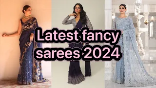 Latest Fancy saree collection for wedding 2024 | Designer sarees 2024 article #viral