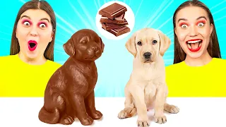 Челлендж Шоколадная еда vs. Настоящая еда #5 от DaRaDa Challenge