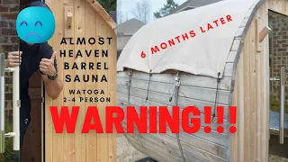 Almost heaven barrel sauna 6 months later #review #homesauna