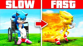 SLOWEST Sonic to FASTEST Sonic in GTA 5 RP!