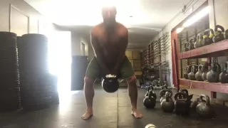 50 unbroken KB swings at 132#