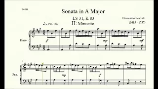 Sonata in A Major (LS 31, K 83) Second Movement: Minuetto - Domenico Scarlatti - Piano Repertoire 6