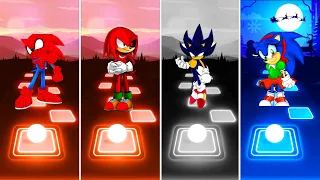 Spider man Sonic 🆚 Knuckles Exe Sonic 🆚 Dark Sonic 🆚 Sonic Girl | Sonic Team Tiles Hop EDM Rush