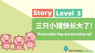 Chinese Stories for Kids - Three Little Piglets 三只小豬快長大了 | Mandarin Lesson | Little Chinese Learners