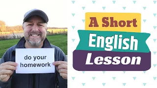 Learn the English Phrases DO YOUR HOMEWORK and WORKED UP - A Short English Lesson with Subtitles