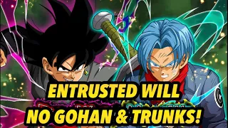 HOW TO BEAT ENTRUSTED WILL (NO LR GOHAN & TRUNKS) | DIVINE WRATH & MORTAL WILL STAGE 8 | DBZ DOKKAN