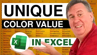 Excel - Assign A Unique Color Value: Episode 1718