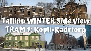 Estonia Tallinn Tram 1 Kopli - Kadriorg [4K60] Winter 2021