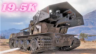 Thiệt hại 19,5K Waffenträger auf E 100 & WT auf E 100 World of Tanks, Trận chiến xe tăng WoT Replay