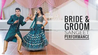 Bride & Groom Wedding Sangeet Bollywood Dance | Arushi Weds Akshay | Laal Ghagra | Soniye Ve