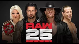 WWE RAW - 25th Anniversary 1/22/18 – 22nd January 2018 – 22/1/2018 Full Show