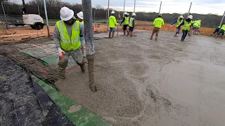 Tennis Installation Concrete Pour and Post Tensioning with Hellas