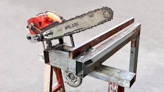 Making a 2-in-1 Firewood Cutting Machine using Chainsaw Chains