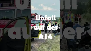 Unfall auf der A14 #a14 #crash #unfall #polizei