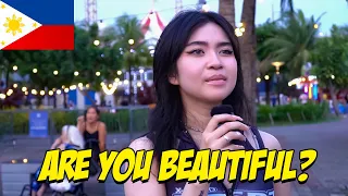 Do you think you're beautiful? Street interview in The Philippines Manila